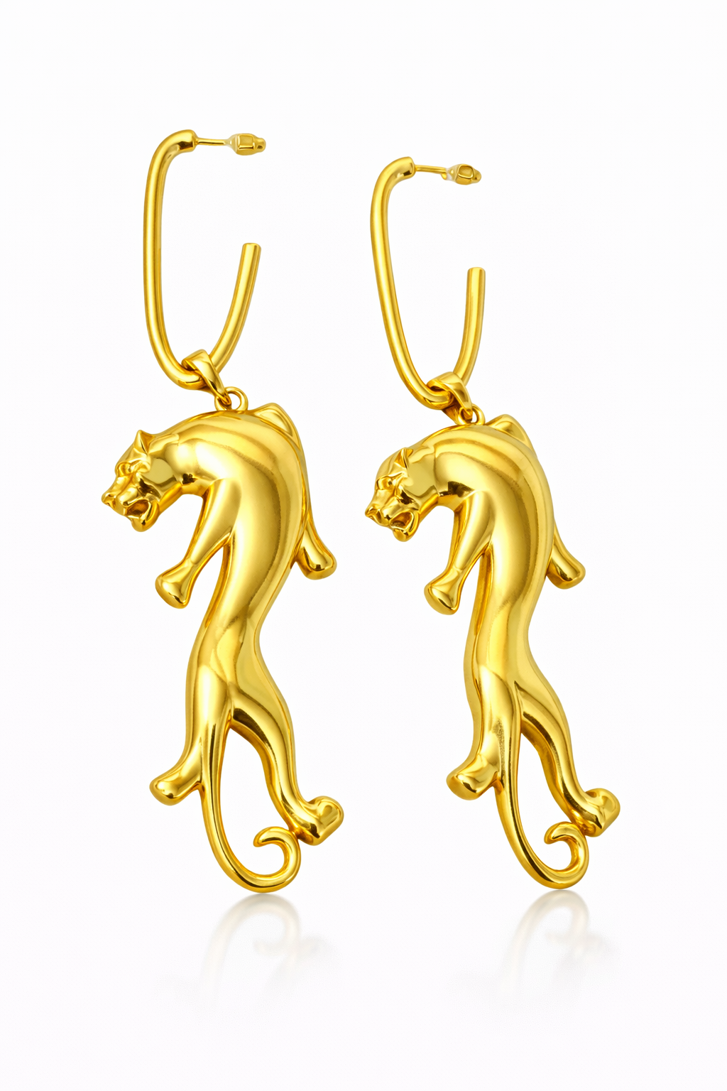 Boucles D'oreilles Plaqué Or 18 Carats Drapeau Brésilien - Almojewellery