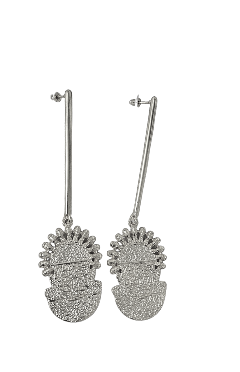 Silver Adunni x Idia Bar Earrings