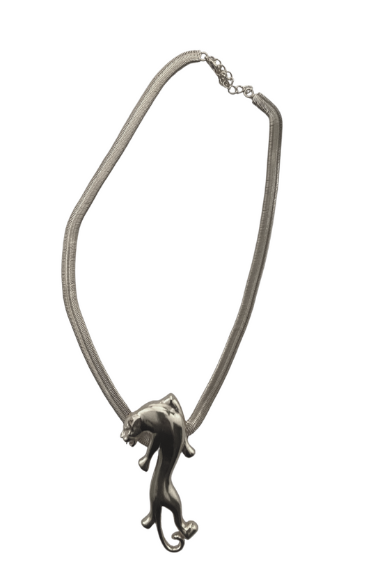 Silver Omolola Leopard  Necklace