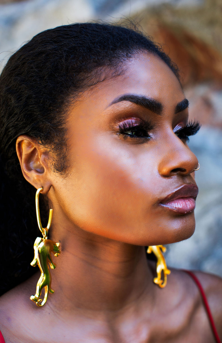 Ivie Leopard Hoop Earrings