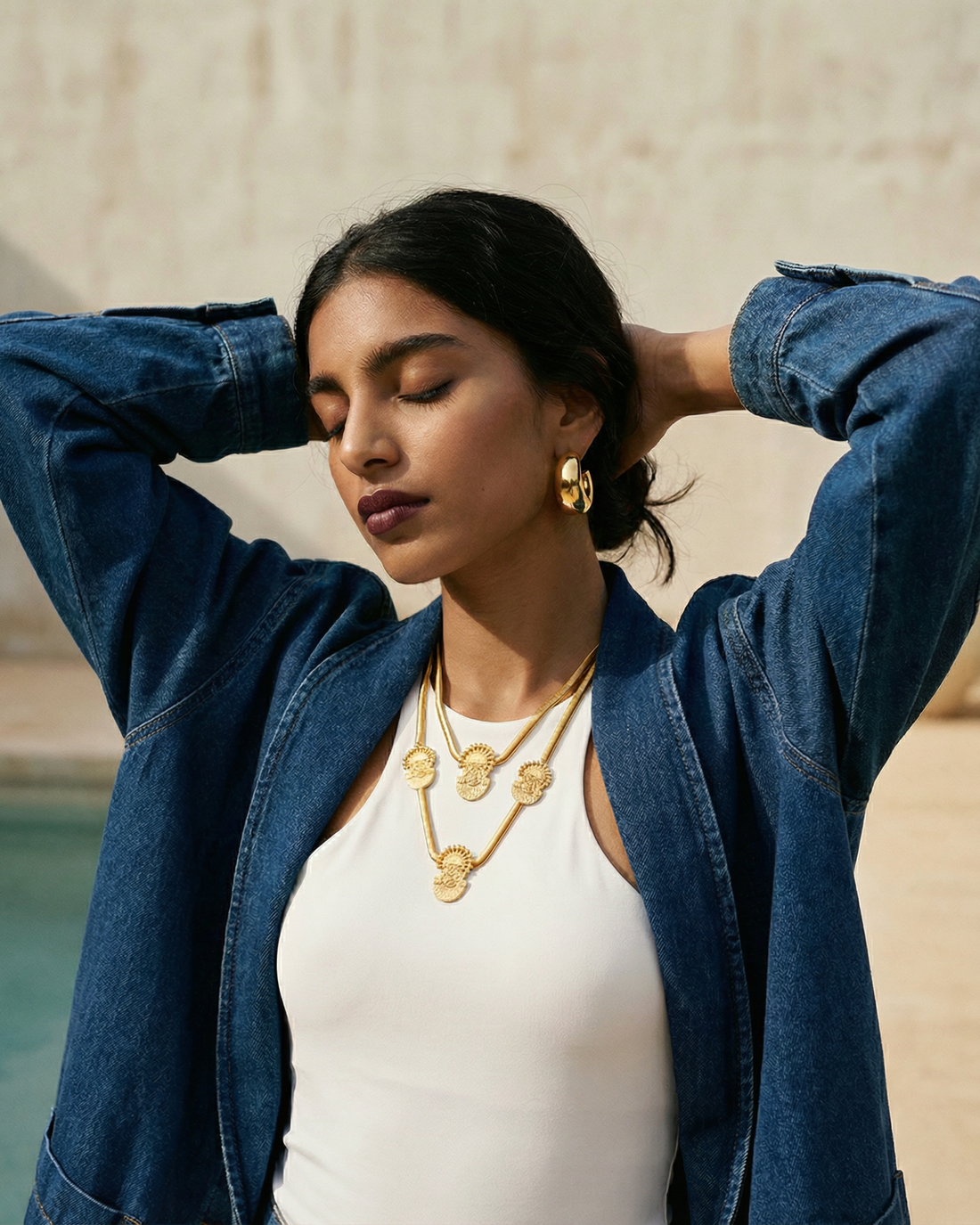 Why Gold Jewelry and Denim Are the Ultimate Chic Pairing