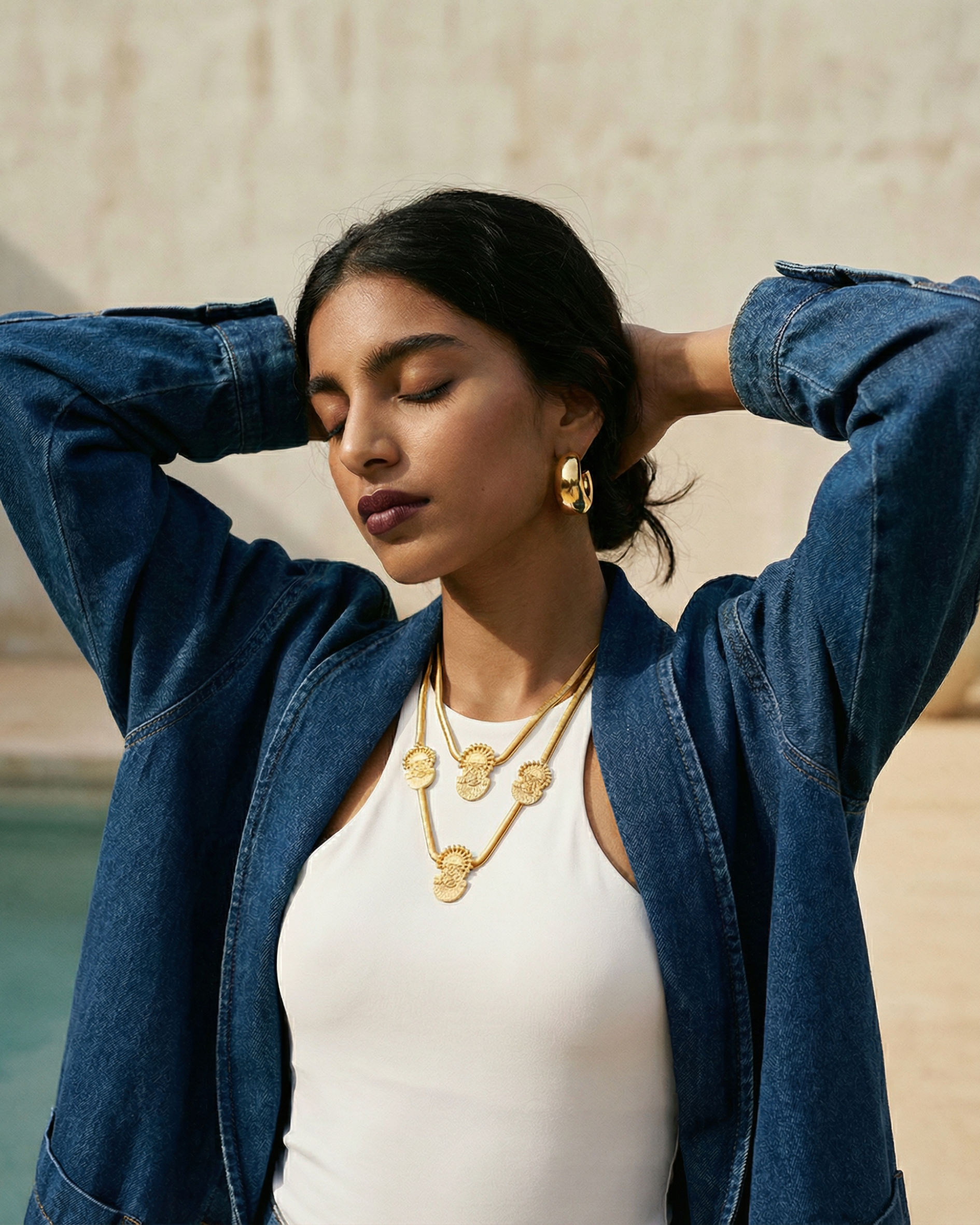 Why Gold Jewelry and Denim Are the Ultimate Chic Pairing
