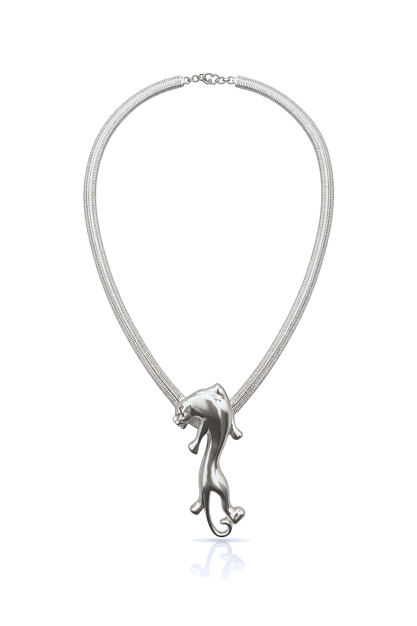 Silver Omolola Leopard  Necklace