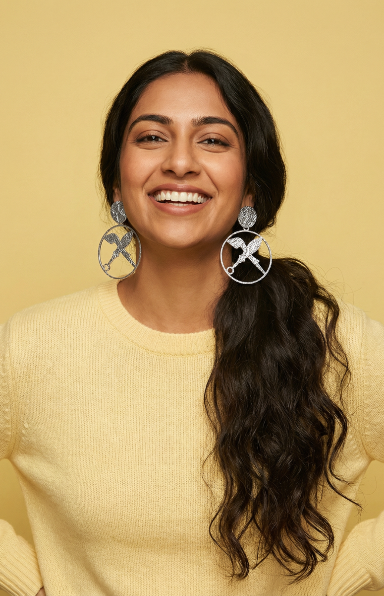 Silver Arese SOA  Drop Earrings