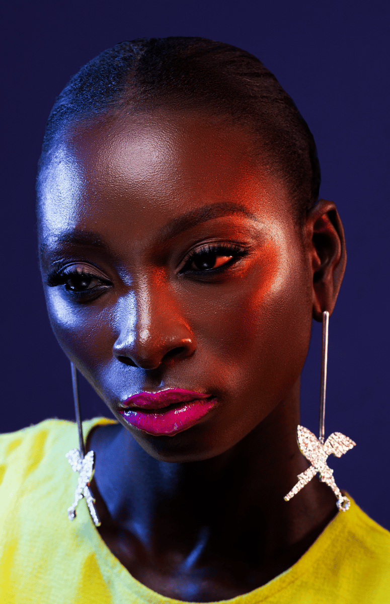 Silver Ajibola x SOA Silhouette Bar Earrings