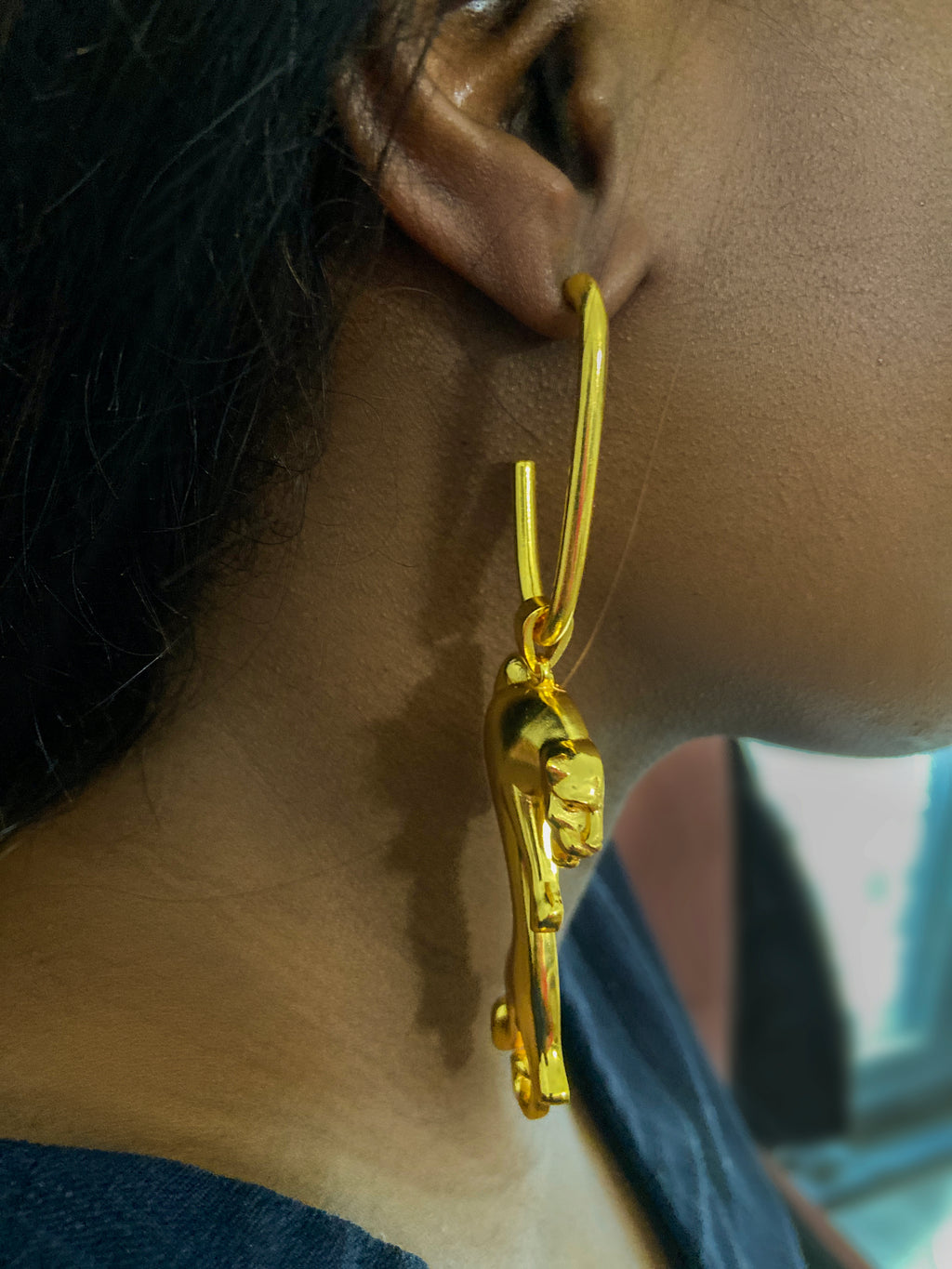 Ivie Leopard Hoop Earrings