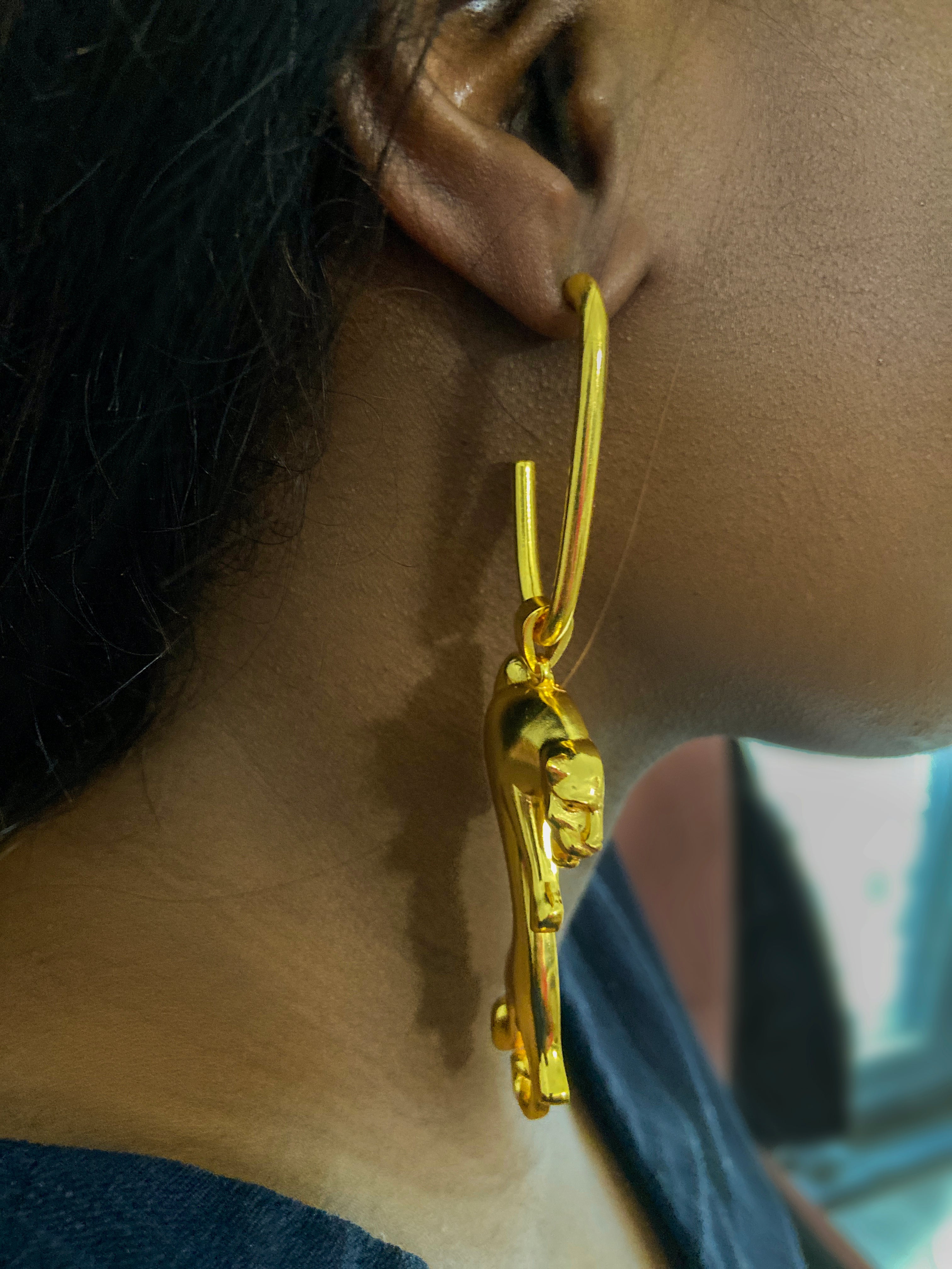 Ivie Leopard Hoop Earrings