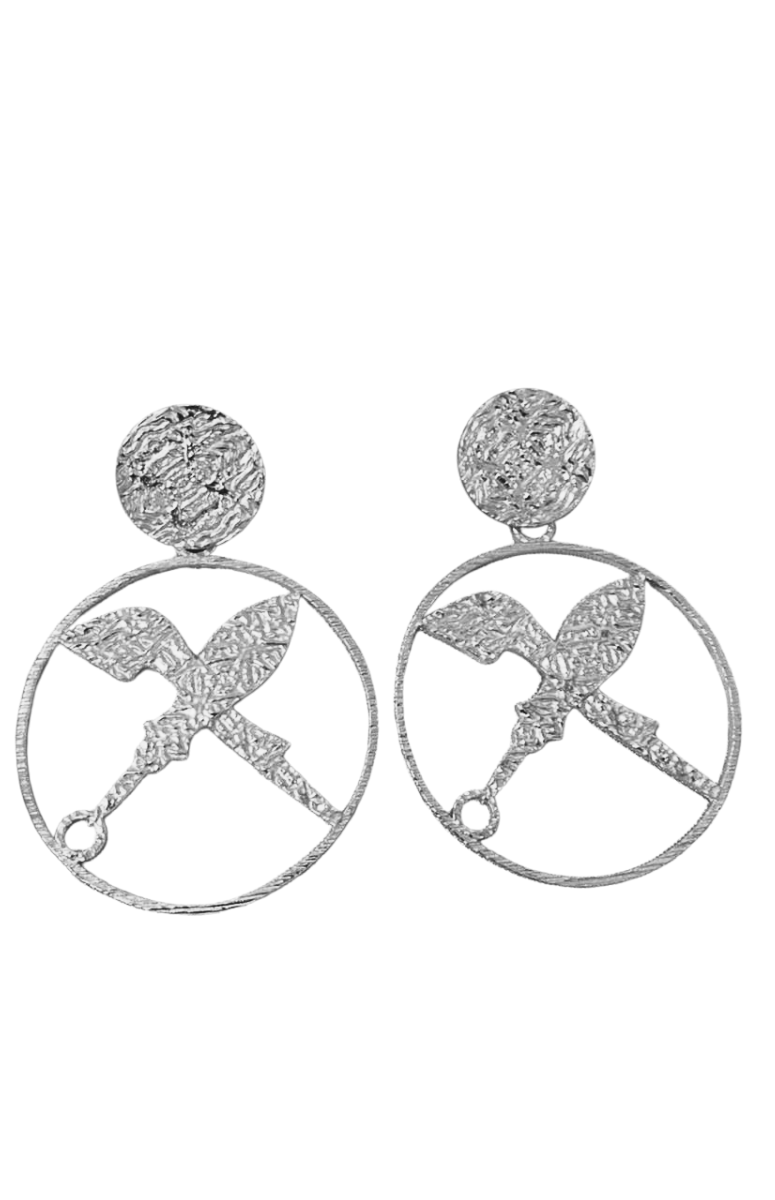 Silver Arese SOA  Drop Earrings
