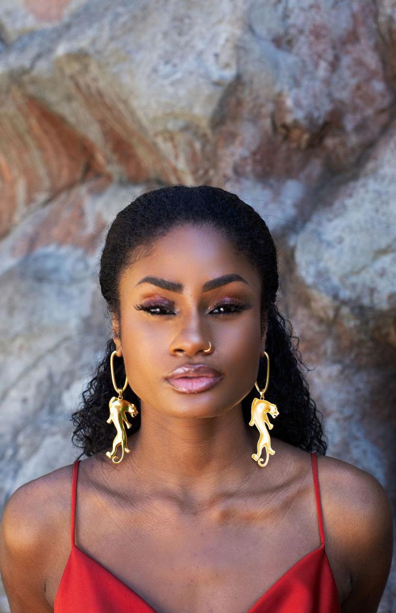 Ivie Leopard Hoop Earrings